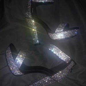 Iced out Platform heels
